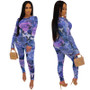 Women Floral Mesh Two Piece Set Top