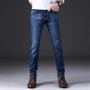 KJ High Quality Dark Blue Print Ripped Jeans Men