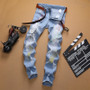 -K J Quality men's  Denim fashion  stone jeans'