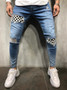 K J Quality men's  Denim fashion  stone jeans//.