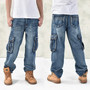 K J Quality men's  Denim fashion  stone jeans''