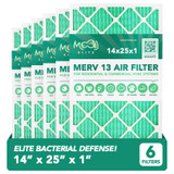 14x25x1 Air Filter 6-Pack MERV 13