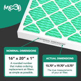 16x20x1 Air Filter Specifications