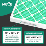 20x20x2 Air Filter Specifications
