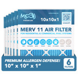 10x10x1 Air Filter 6-Pack MERV 11