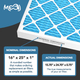 16x25x1 Air Filter Specifications