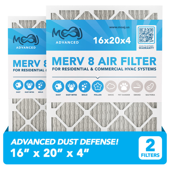 16x20x4 Air Filter 2-Pack MERV 8
