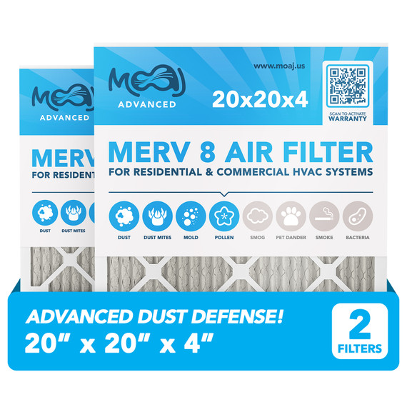 20x20x4 Air Filter 2-Pack MERV 8
