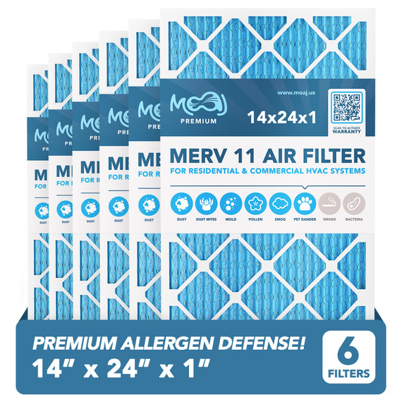 14x24x1 Air Filter 6-Pack MERV 11