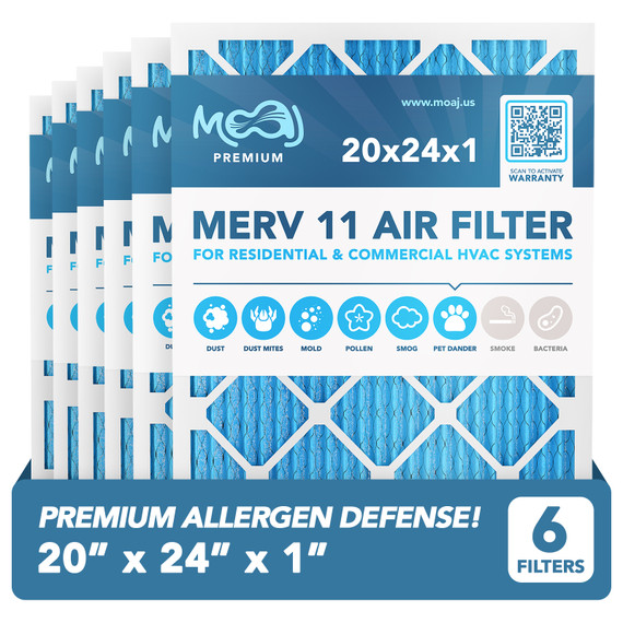 20x24x1 Air Filter 6-Pack MERV 11