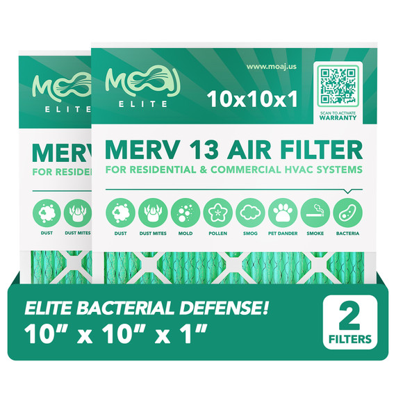 10x10x1 Air Filter 2-Pack MERV 13