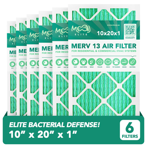 10x20x1 Air Filter 6-Pack MERV 13