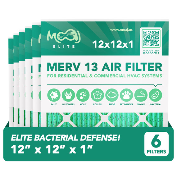12x12x1 Air Filter 6-Pack MERV 13