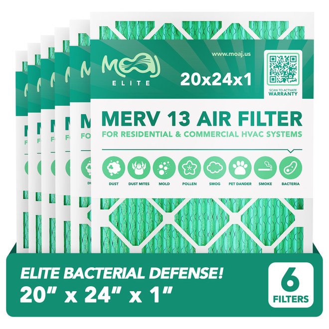 20x24x1 Air Filter 6-Pack MERV 13