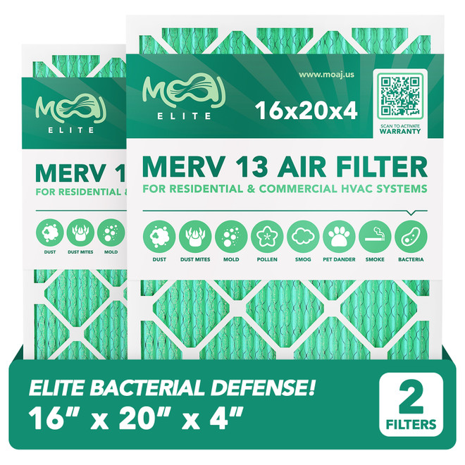 16x20x4 Air Filter 2-Pack MERV 13
