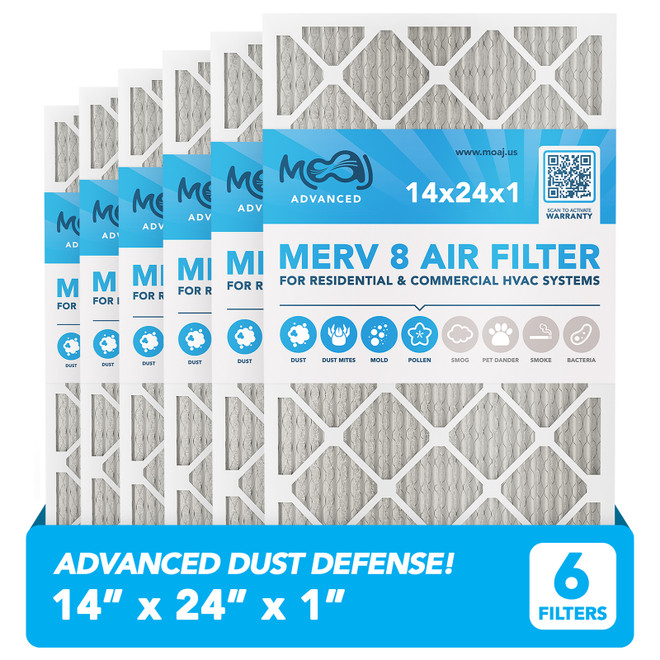 14x24x1 Air Filter 6-Pack MERV 8