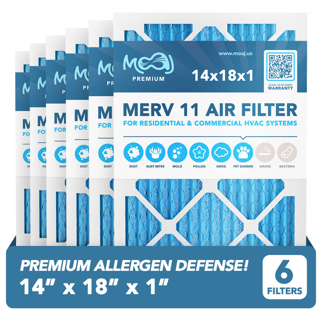 18x14x1 Air Filter 6-Pack MERV 11