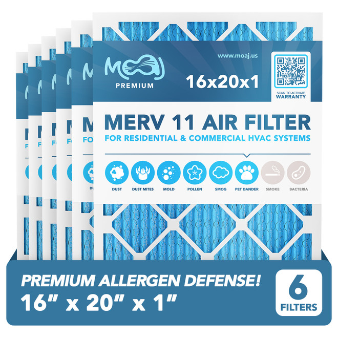 16x20x1 Air Filter 6-Pack MERV 11