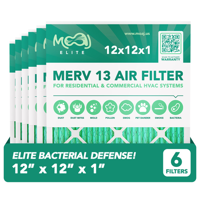 12x12x1 Air Filter 6-Pack MERV 13