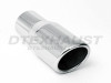 Stainless Steel Exhaust Tip Rolled Angle Double Wall 2.25" In 3" Out 7" Long