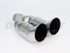 Stainless Steel Exhaust DTM Tip 2.25" Inlet - Dual 3" Outlets 11.5" Long