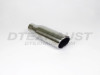 Stainless Steel Exhaust Tip Rolled Angle Cut 2.5" Inlet 3.5" Outlet 12" Long