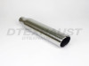 Stainless Steel Exhaust Tip Rolled Angle Cut 2.5" Inlet 3.5" Outlet 18" Long