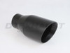 Black Powder Coated Exhaust Tip Double Wall - 2.25" Inlet - 3.50" Outlet - 7" Long
