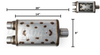 FlowChaser Stainless Steel Reversible Performance Muffler-3"-2.5" Center/Dual