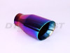 Purple Color Burned Double Wall Exhaust Tip- 2.25" Inlet- 3.5" Outlet - 7" Long