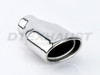 Stainless Steel Oval Round Rolled Edge Tip 2.25" Inlet 3.25"x3" Outlet 7" Long