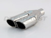 Stainless Steel Dual Side Angle Rolled Edge 2.25" Inlet 2.75"x3.25" Out 10.5"L