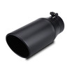Black Powder Coat Rolled Angle Bolt on Diesel Tip 4" Inlet 7" Outlet 15" Long