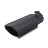 Black Powder Coat Rolled Angle Bolt on Diesel Tip 4" Inlet 6" Outlet 15" Long