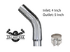 4" In 5" Out Diesel Exhaust Chrome Turndown Elbow Tip 23" Long with SS Clamp