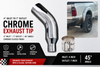 4" In 7" Out Diesel Exhaust Chrome Turndown Elbow Tip 23" Long with SS Clamp