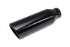 Black Powder Coat Exhaust Tip Rolled Angle - 2.25" Inlet 3.5" Outlet 12" Long