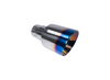 Blue Flame Angle Cut Double-Wall Exhaust Tip - 2.5" Inlet - 5" Outlet 10" Length