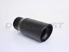 Black Powder Coat Resonated Slant Tip 2.25" In 3.75" Out 9" Long
