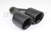 Black Powder Coat Double Wall Crescent Passenger 2.25" In 6.75"x3.5" Out 12"
