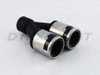 Dual 3" Staggered Rolled Edge W/ Carbon Fiber Accents 2.25" In 6.25" Out