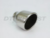 Stainless Steel 4" Slanted Rolled Double Layer Tip 2.25" In 4" Out 5" Long