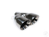 Stainless Steel 4" Dual Double Wall Angle Tip 2.25" In 8.25" Out 10.5" Long
