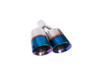 Blue Flame 3.5" Dual Double Wall Angle Passenger Side 2.25" In 7.25" Out 