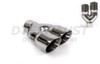 Dual 3" Double Wall W/ Y Stamp Passenger Side 2.5" In 6.25" Out 9.5"Long
