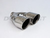 Stainless Steel Dual 3.5" Double Wall Angle Tip 2.5" In 7.75" Out 9.5" Long