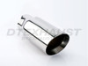 Stainless Steel 4" Double Wall Angle Exhaust Tip 2.5" In 4" Out 12" Long