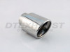 Stainless Steel 4.75" Oval Round Double Wall Tip 2.5" In 4.75"x4.25" Out 