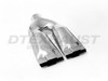 Stainless Steel Dual Bow Tie Exhaust Tip 2.5" In 9.5" Out 13.5" Long