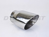 Stainless Steel 4" Double Wall Angle Exhaust Tip 2.5" In 4" Out 6" Long